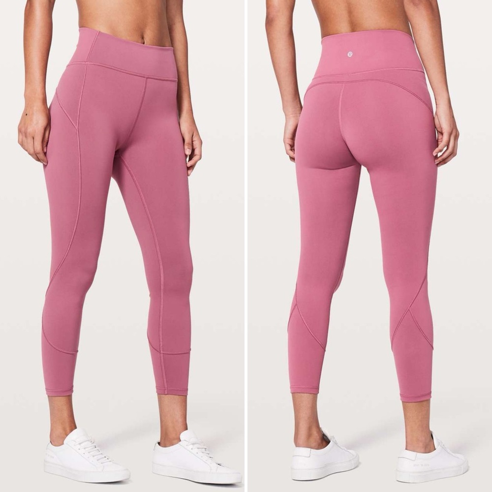 LULULEMON In Movement 7/8 Tight Legging *Everlux 25" in Moss Rose Size 8